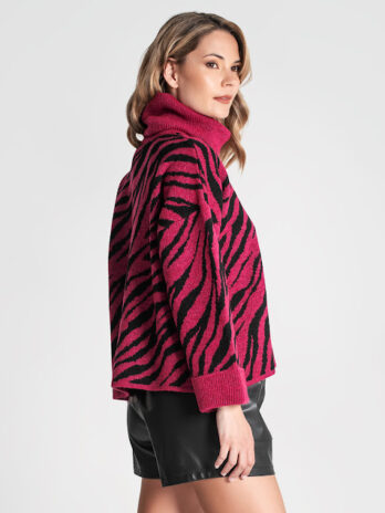 Camisola Zebrada Gola Amovível