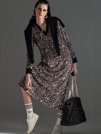 Vestido Veludo Animal Print